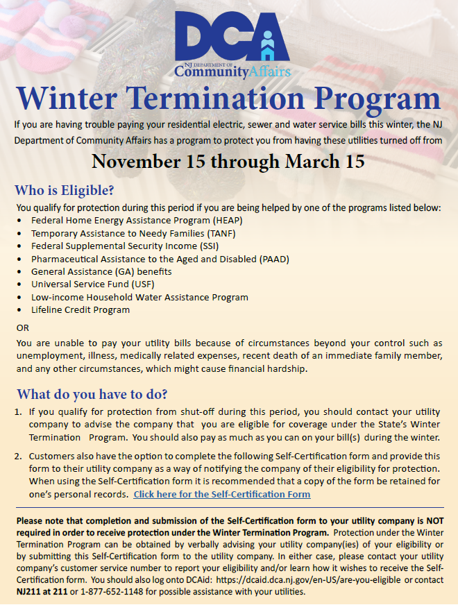 DCA Winter Termination